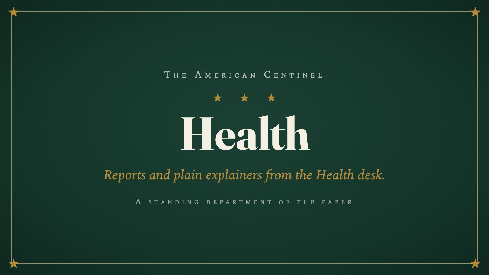 Health section plate of The American Centinel